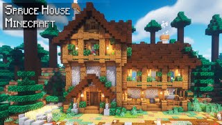 Minecraft: How to build a Spruce House | Tutorial