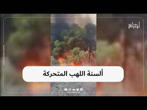 مواطن يصور مشهد غريب لألسنة النار تتحرك كأنها كائنات حيه