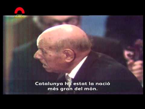 Discurs de Pau Casals davant l'ONU, en recollir la Medalla de la Pau el 1971