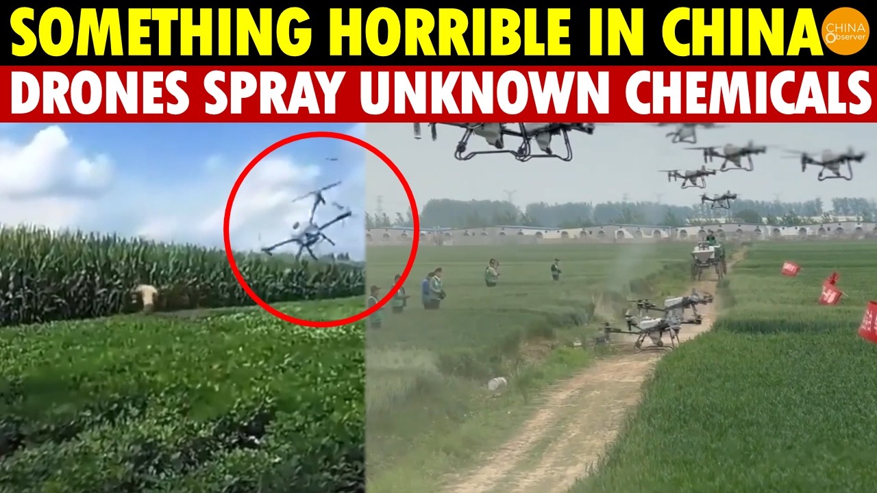 Something Terrifying Happens in China! Drones Spray Unknown Chemicals Day and Night!