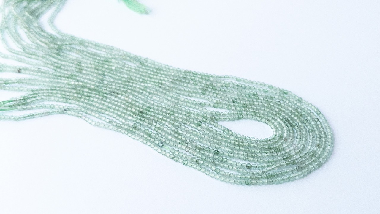 Chalcedony | Faceted Rondelle | 2mm Bead Size | 31cm Strand Length video