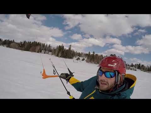Snowkiting Lac Keno  Edge 9m