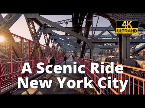 Ride and Walk The Williamsburg Bridge in NYC | New York [4K]