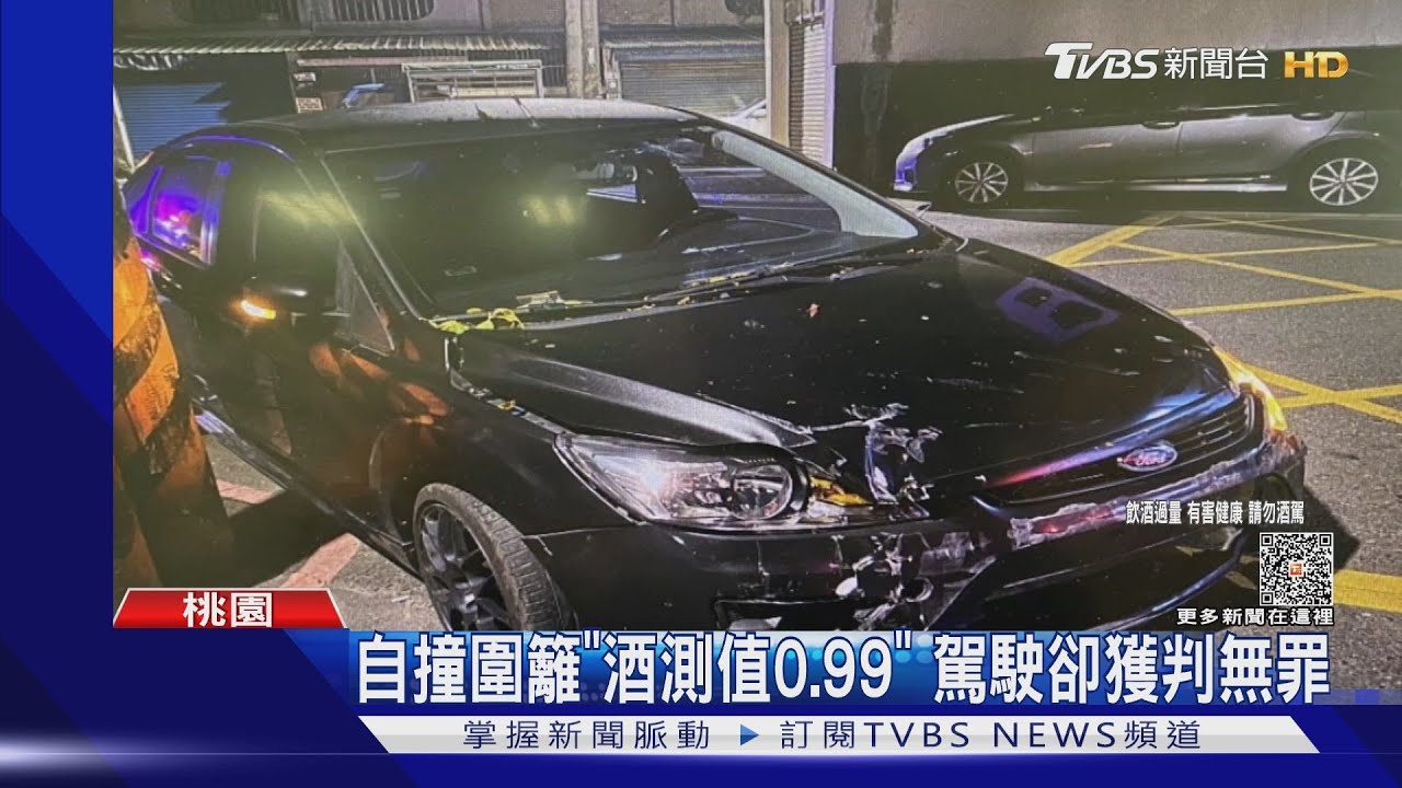 自撞圍籬「酒測值0.99」 駕駛卻獲判無罪
