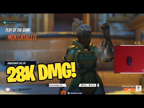 28K DMG! POTG! GALE INSANE ASHE + SOJOURN OVERWATCH 2 SEASON 3 GAMEPLAY TOP 500