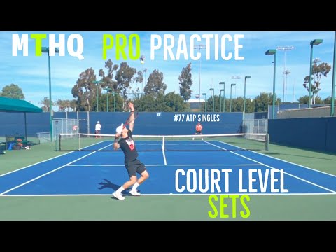 Playing Sets With Steve Johnson - Pro Practice Series (Court Level)