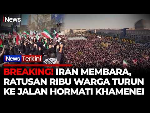 TAKBIR MENGGEMA! Ratusan Ribu Warga Iran di Seluruh Negeri Turun ke Jalan Usai Tewasnya Khamenei