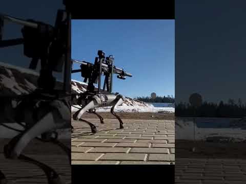Robot Dog with Machine Gun #policegadgets #bestPoliceGadgets