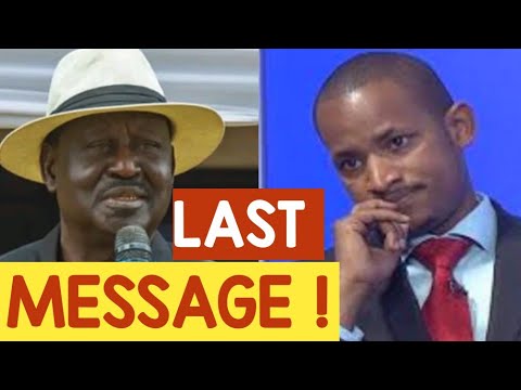 RAILA LAST MESSAGE TO BABU OWINO DIRECTLY FOR WORKING WITH RIGATHI BEFORE HIS DEATH IN INDIA ! 