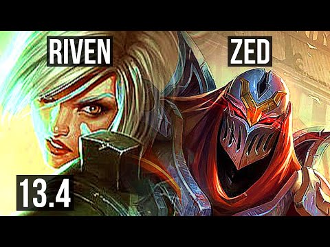 RIVEN vs ZED (MID) | 7 solo kills, 1.7M mastery, Godlike | KR Diamond | 13.4