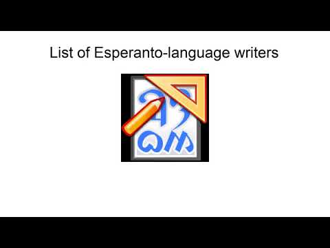 List Of Esperanto-Language Writers
