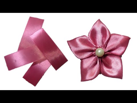 Easy Ribbon Flower | DIY Satin Ribbon Flower | Amazing Ribbon Flower Work
