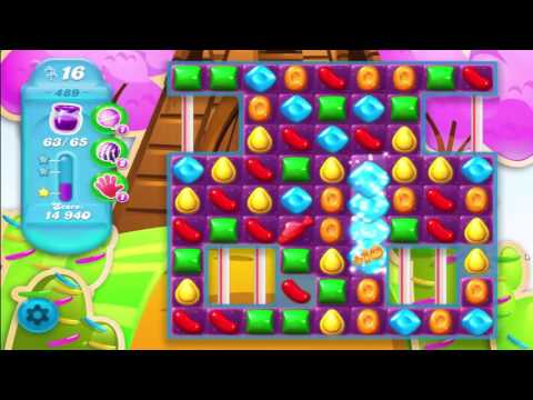 Candy Crush Soda Saga Level 489 No Boosters  3-Star ✩✩✩
