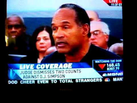 O J Simpson talks to Judge before sentencing