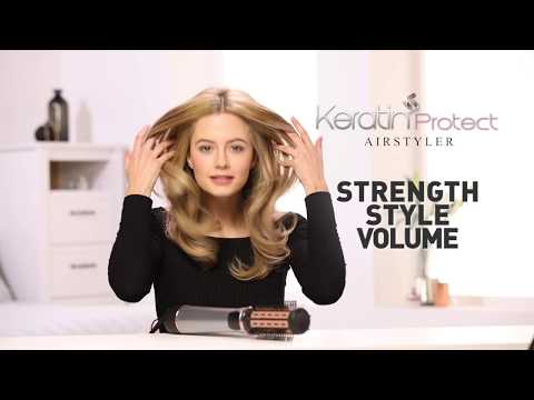 Remington Keratin Protect Rotating Air Styler | AS8810 | Keraminė šildymo sistema | Šildymo lygių skaičius 2 | 100 W | Pilkas/Juodas video