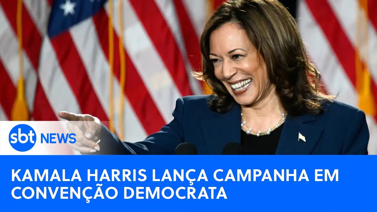 🔴SBT News na TV:Convenção do Partido Democrata oficializa Kamala Harris como candidata à presidência