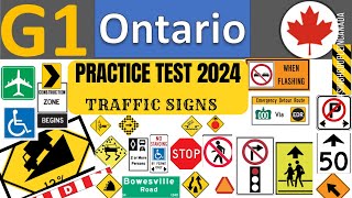 G1 test Ontario 2024 | Ontario G1 Test -Most Important Traffic Signs | Ontario G1 Practice Test 2024