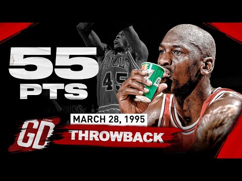 Michael Jordan FAMOUS "Double-Nickel" Game at MSG 🔥55 Points Full Highlights | March 28, 1995