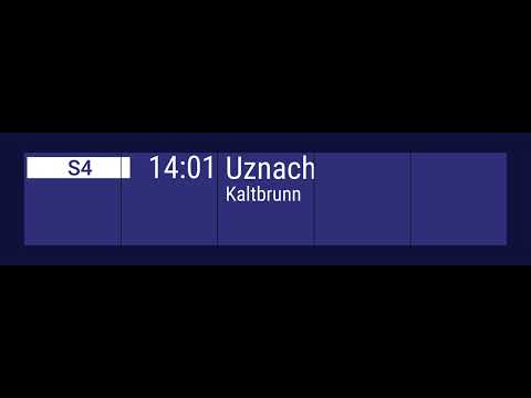 SOB Ansage • Ausfall S4 nach Uznach in Wattwil