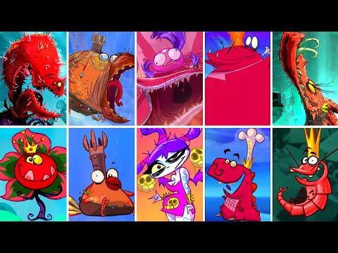 Rayman Origins - All World Bosses Before & After Defeat
