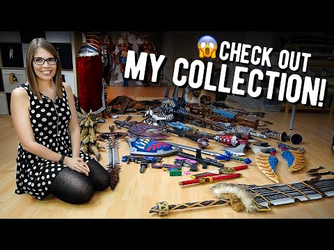 Most epic videogame prop collection ever?