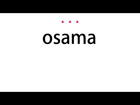 How to pronounce osama - Vocab Today