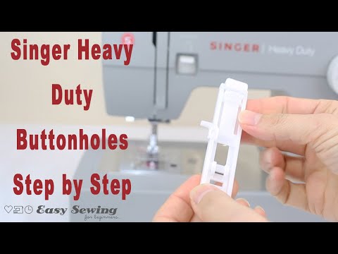 How to Sew a Buttonhole Using a Singer Heavy Duty | 4423 4432 4452 6380