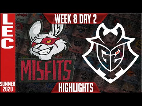 MSF vs G2 Highlights | LEC Summer 2020 W8D2 | Misfits Gaming vs G2 Esports