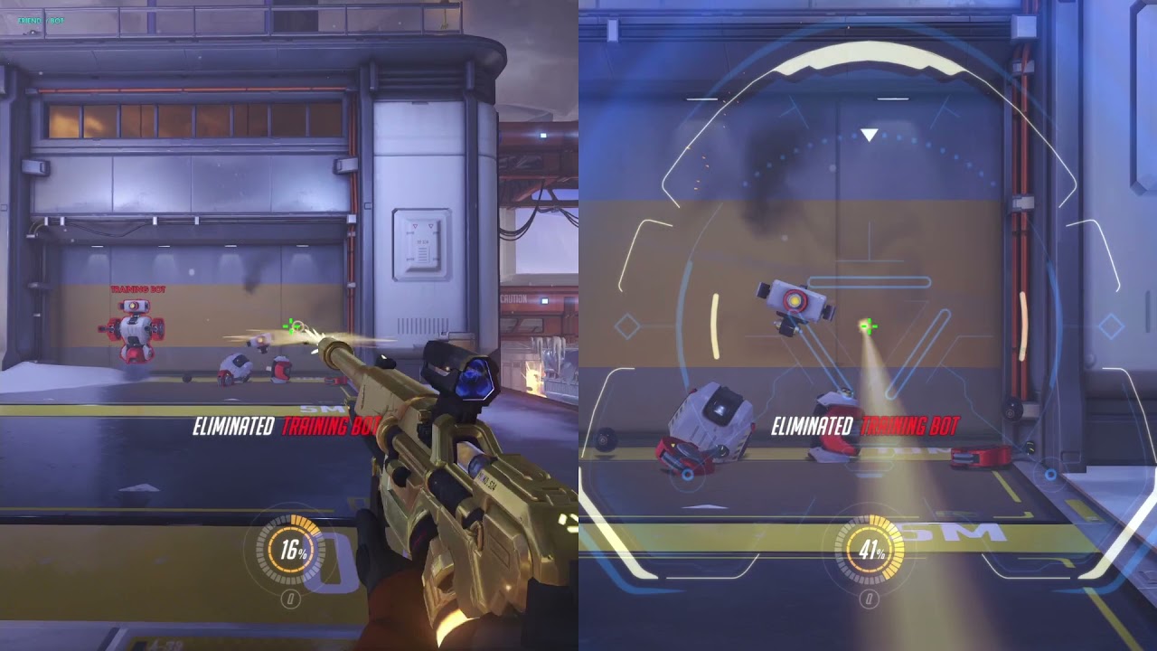 Overwatch - Ana hipfire vs quickscope