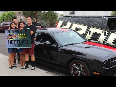 Kevin from Los Angeles Wins 2014 Dodge Challenger, Hot Topic Card, Black Keys Tickets