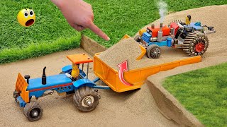 Diy mini tractor trolley sand loading science project | Diy tractor | @MiniCreative1 @KeepVilla