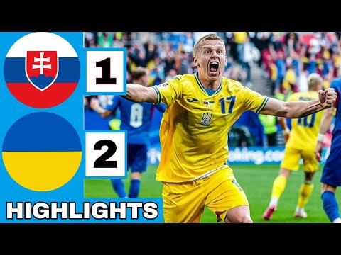 🟡Slovakia vs Ukraine (1-2) All GOALS & Extended HIGHLIGHTS | EURO 2024