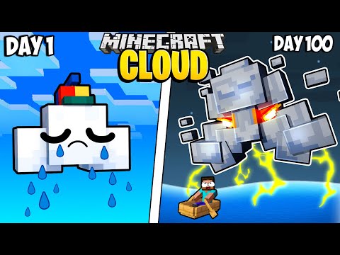 Surviving 100 Days as a Cloud in Minecraft