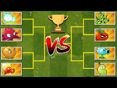 PvZ 2 Tournament 8 Plants Team PEA vs Team Laser Battles - Who Will Win?