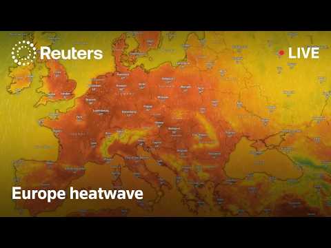 Video Thumbnail: LIVE: Heat map shows heatwave across Europe
