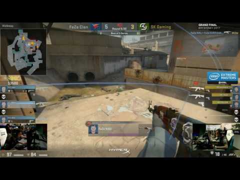 Coldzera 1v3 Clutch |  FaZe vs SK | IEM Sydney 2017 - Grand Final / Overpass