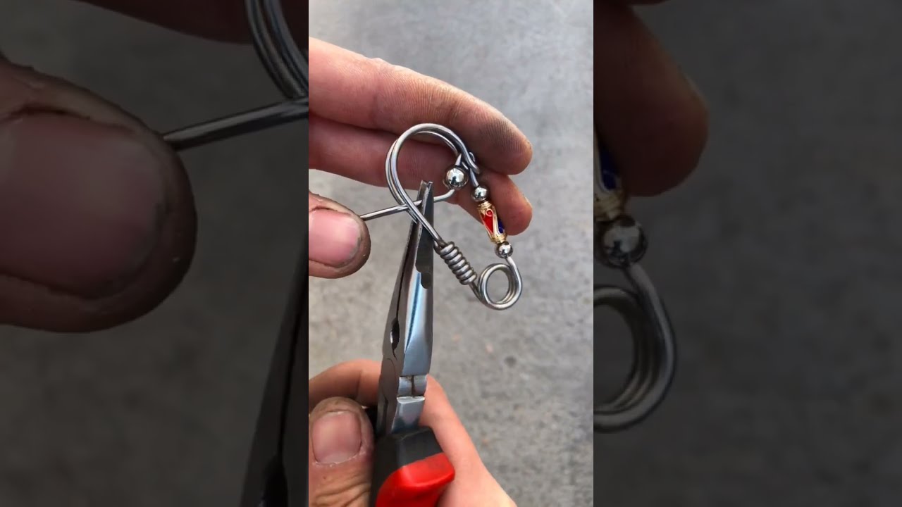 Beginner diy wire beads keychain video tutorials #keychain #handmade #automobile