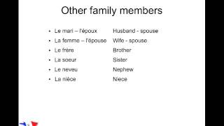 Family members in French