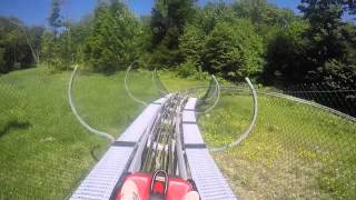 Full throttle at the Mountain Coaster at Ellicottville's Sky High Adventure Park