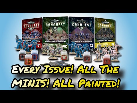 Warhammer 40K Conquest - Every issue! All the miniatures! All painted!