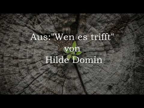 Ulrich Maiwald spricht: "Wen es trifft" , Auszug aus einem Gedicht von Hilde Domin