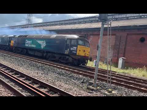 DRS Class 57003 + Class 57002 + Class 37402 + Class 66432 at Darlington on York Parcels - Kingmoor