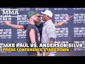 Jake Paul, Anderson Silva Have Intense Faceoff At Press Conference | Paul vs. Silva | MMA Fighting
