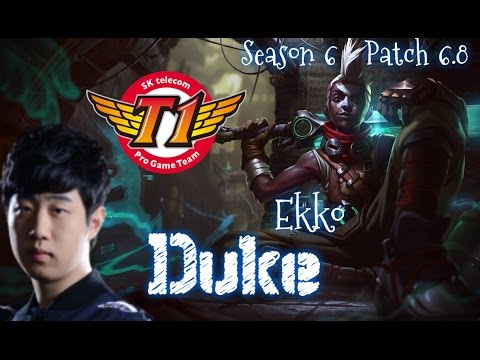 SKT T1 Duke EKKO Top vs Gragas - Patch 6.8 | League of Legends