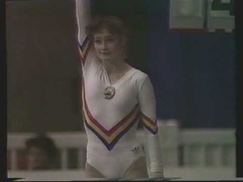Ecaterina Szabo (ROM) - Worlds 1985 - Team Competition - Horse Vault