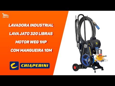 Lavadora Industrial Lava Jato LJ 14L Móvel 320 Libras Motor WEG 1HP  com Mangueira 20m - Video
