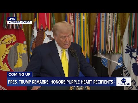 COMING UP: Pres. Trump delivers remarks, honors Purple Heart recipients at White House ceremony