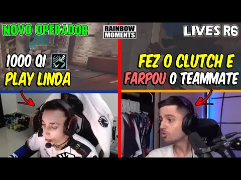 PLAY LINDA COM NOVO O OPERADOR, CLUTCH E FARPA DO RAZAH, ACE DO FANTAO - MELHORES MOMENTOS LIVES R6