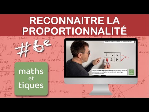 Reconnaître la PROPORTIONNALITÉ (avec tableau) - Sixième