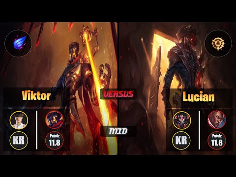 Faker VIKTOR (Mid) [Phase Rush] VS LUCIAN - Grandmaster KR Patch 11.8